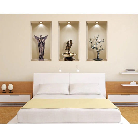 Set of Three Acy Faux Niche 3D Peel and Stick Wall Decals