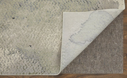 9' X 12' Taupe Brown And Black Abstract Area Rug
