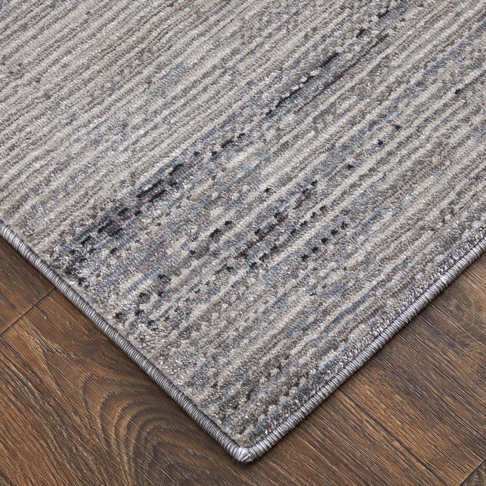 9' X 13' Gray Ivory And Taupe Area Rug