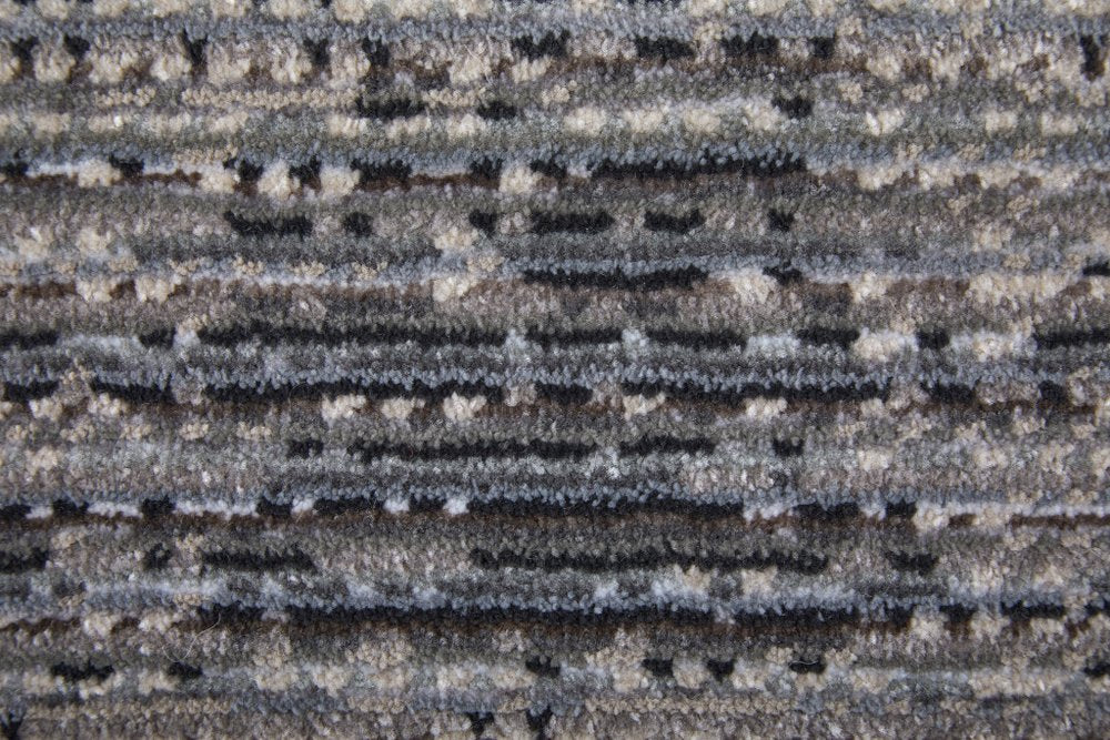 9' X 13' Gray Ivory And Taupe Area Rug