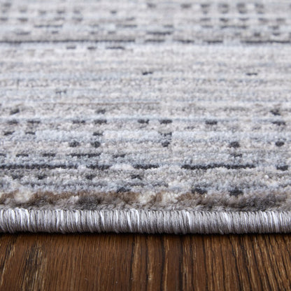 9' X 13' Gray Ivory And Taupe Area Rug