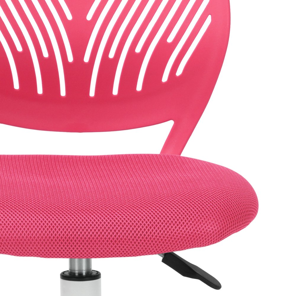 Silla de oficina giratoria con ruedas y altura ajustable en azul cian y blanco