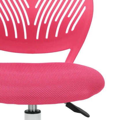 Silla de oficina giratoria con ruedas y altura ajustable en azul cian y blanco