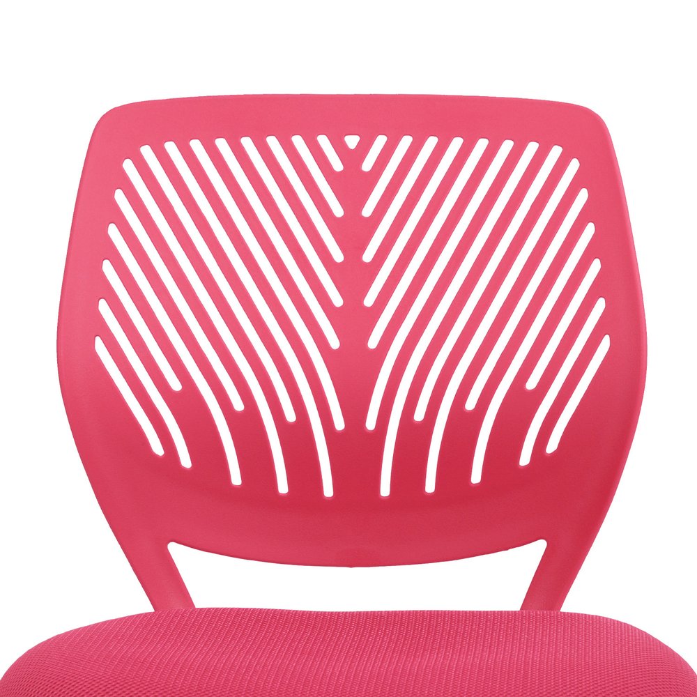 Silla de oficina giratoria con ruedas y altura ajustable en azul cian y blanco