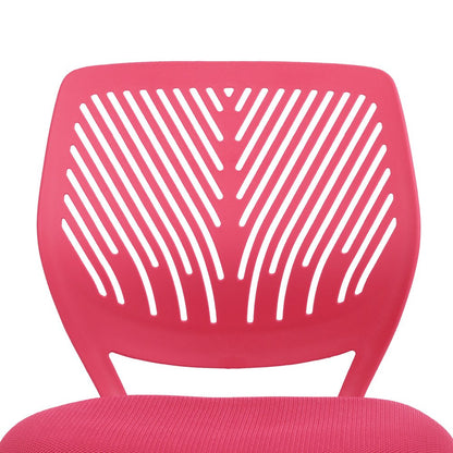 Silla de oficina giratoria con ruedas y altura ajustable en azul cian y blanco