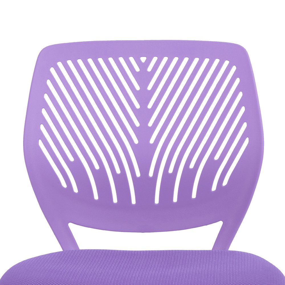 Silla de oficina giratoria con ruedas y altura ajustable en azul cian y blanco