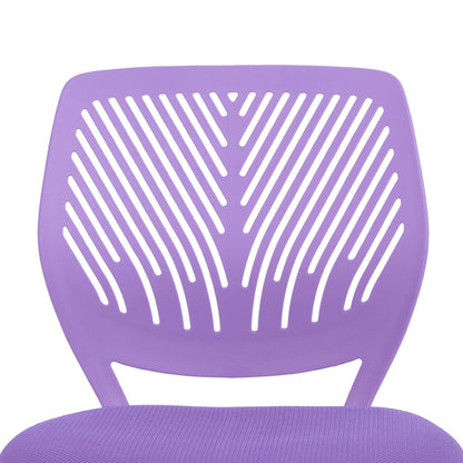 Silla de oficina giratoria con ruedas y altura ajustable en azul cian y blanco