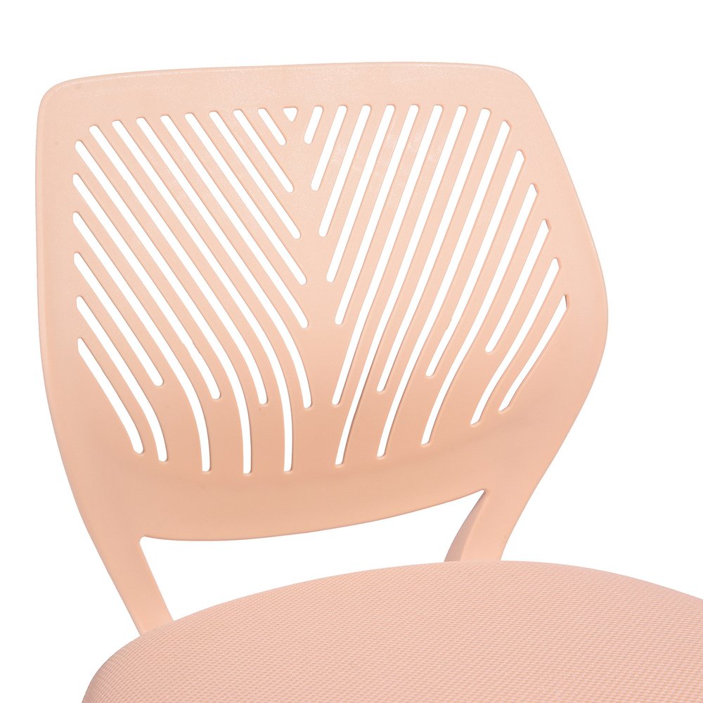 Silla de oficina giratoria con ruedas y altura ajustable en azul cian y blanco
