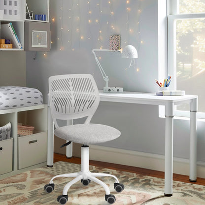Gray and Black Adjustable Height Swivel Rolling Office Chair