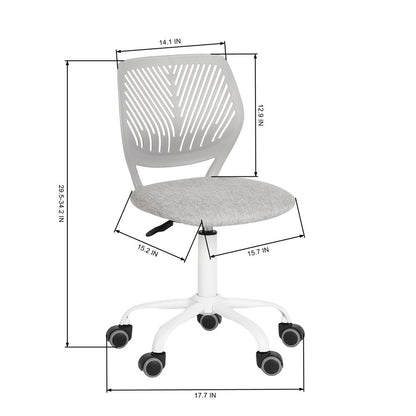 Gray and Black Adjustable Height Swivel Rolling Office Chair