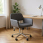 Gray and Silver Adjustable Height Swivel Rolling Office Chair