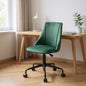Green and Black Adjustable Height Swivel Rolling Office Chair
