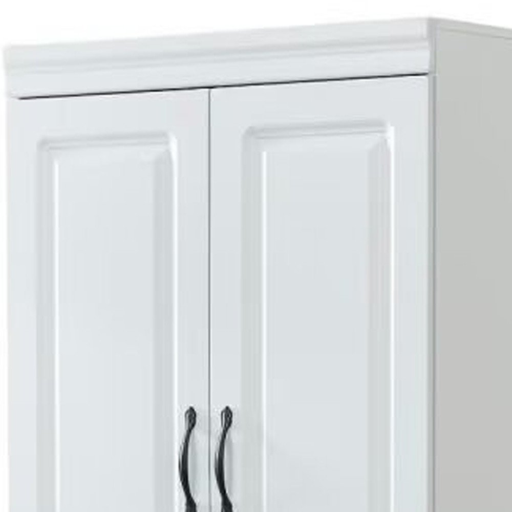Cómoda blanca de 74" con dos puertas y dos cajones