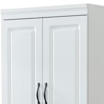 Cómoda blanca de 74" con dos puertas y dos cajones
