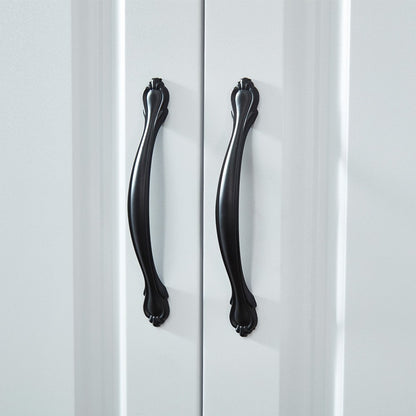 Cómoda blanca de 74" con dos puertas y dos cajones