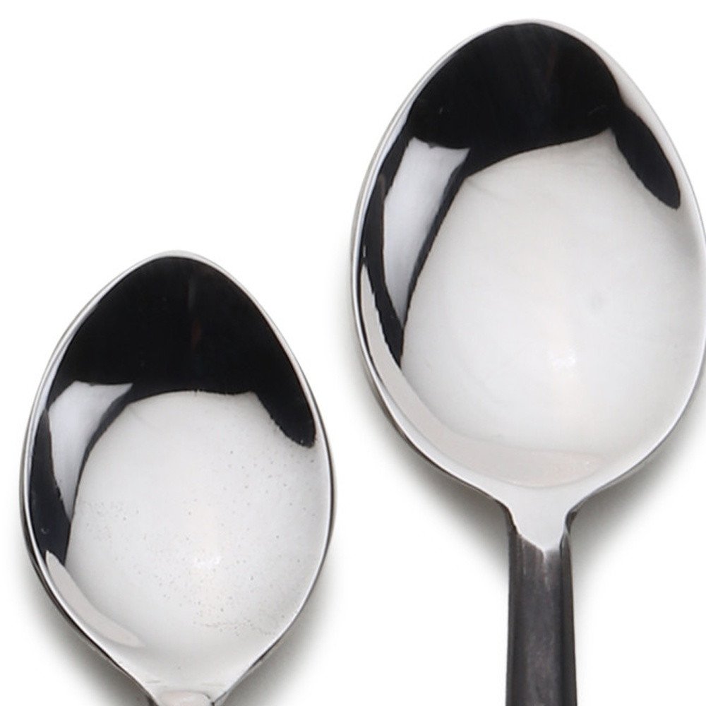 Juego de mesa de cinco piezas de acero inoxidable negro mate forjado a mano