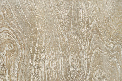 Cómoda de madera maciza de seis cajones con diseño floral tallado en gris de 35"