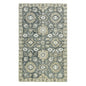 9' X 13' Gray Ivory And Beige Wool Floral Medallion Hand Hooked Area Rug