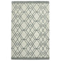 9' X 13' Ivory And Gray Wool Geometric Hand Hooked Area Rug