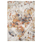 9' X 12' Ivory Orange And Gray Abstract Area Rug