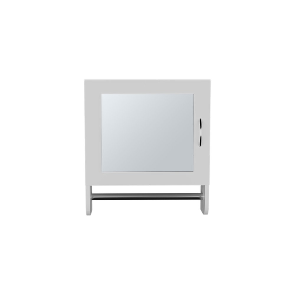 18" White Wood, Metal Floating Bathroom Vanity