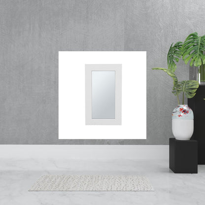 15" White Wood Floating Bathroom Vanity
