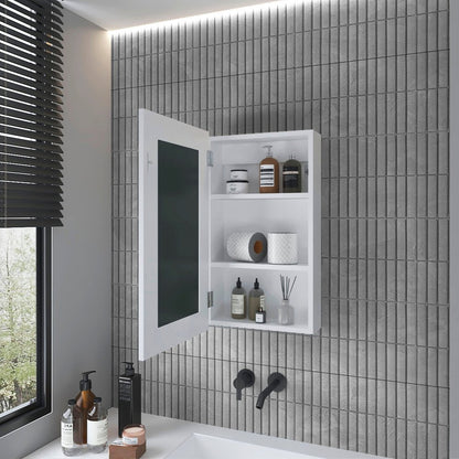 15" White Wood Floating Bathroom Vanity