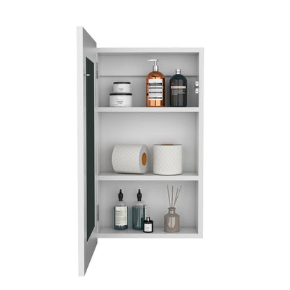 15" White Wood Floating Bathroom Vanity