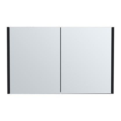 Tocador de baño flotante de madera negra de 32"
