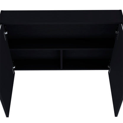 Tocador de baño flotante de madera negra de 32"