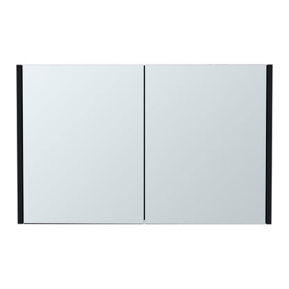 Tocador de baño flotante de madera negra de 32"