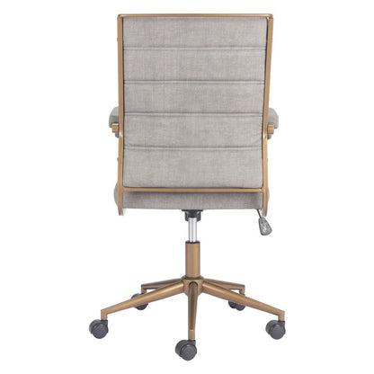 Gray and Bronze Adjustable Height Swivel Rolling Office Chair
