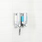 Gray Heavy Duty Plastic Two Chamber Wall Mount Soap Dispenser