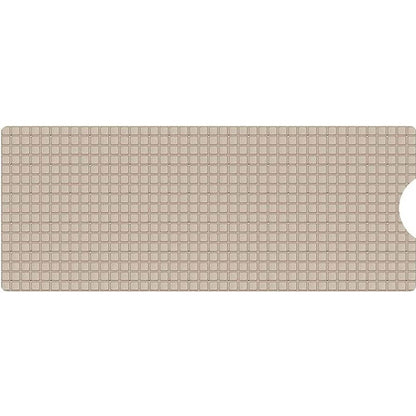 40" Beige Geometric Tiles Non Slip Bathtub Mat
