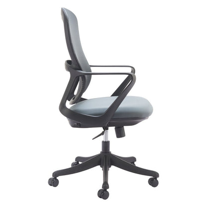 Gray and Black Adjustable Height Swivel Rolling Office Chair