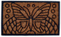 18" X 30" Beige and Black Rubber and Coir Outdoor Door Mat