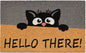 18" X 30" Beige and Black Coir Animal Print Outdoor Door Mat