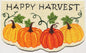 18" X 30" Beige and Orange Coir Pumpkins and Leaves Outdoor Thanksgiving Door Mat