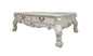 57" Bone Wood Coffee Table With Two Drawers
