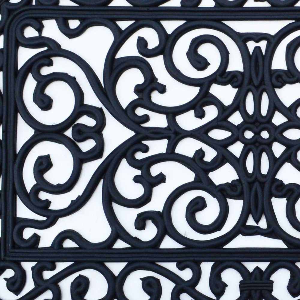 18" X 30" Black Rubber Outdoor Door Mat