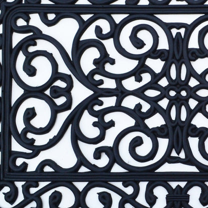 18" X 30" Black Rubber Outdoor Door Mat