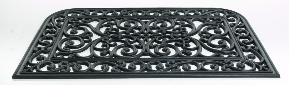 18" X 30" Black Rubber Outdoor Door Mat