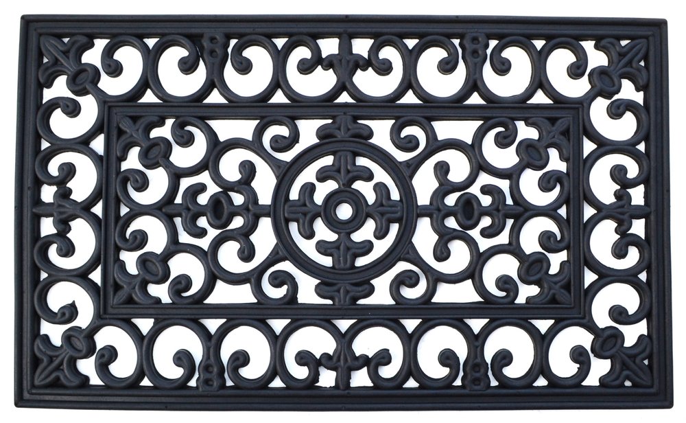 24" X 36" Black Rubber Outdoor Door Mat