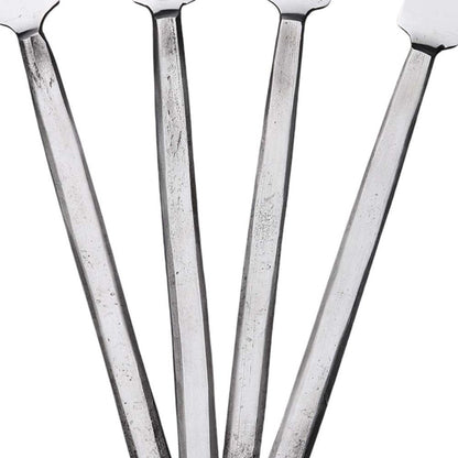 Hammered Silver Stainless Steel Four Piece Hand Forged Butter Knife