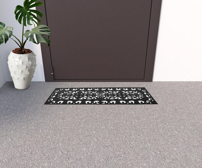 9" X 30" Black Rubber Outdoor Door Mat