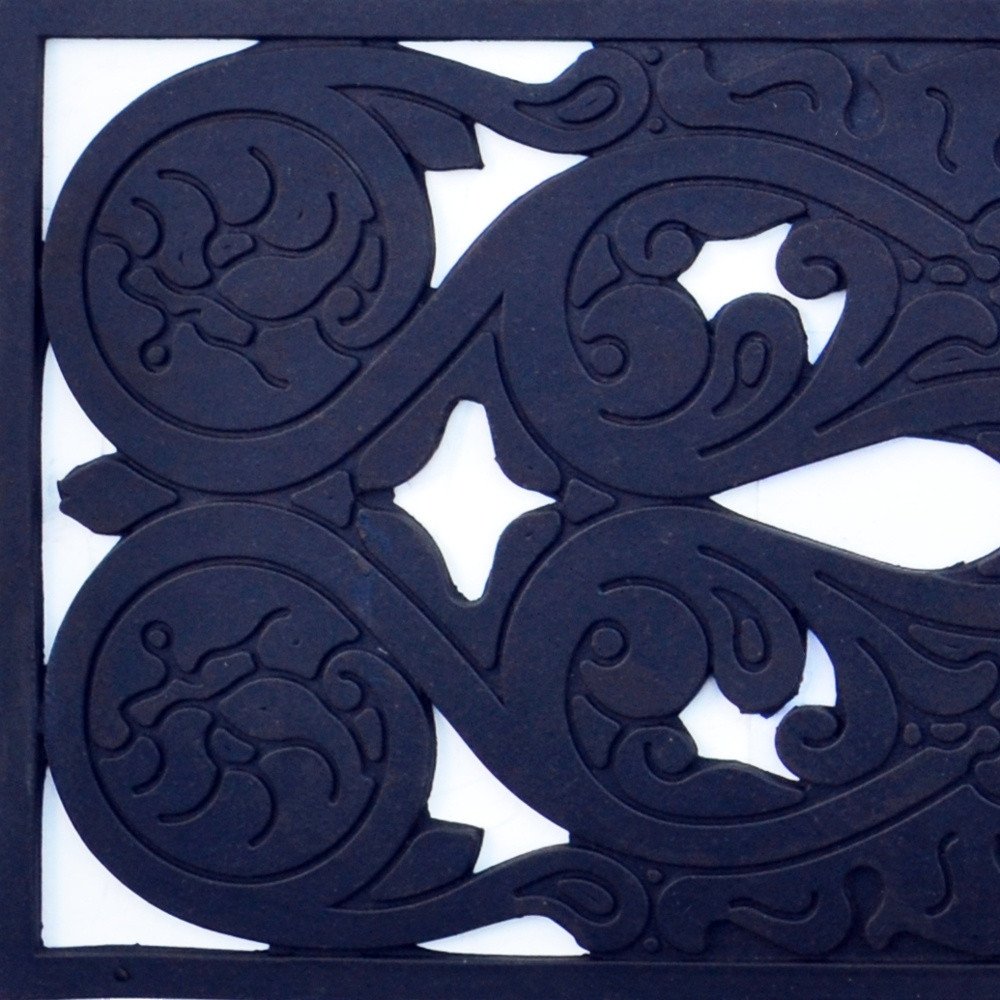 10" X 30" Black Rubber Outdoor Door Mat