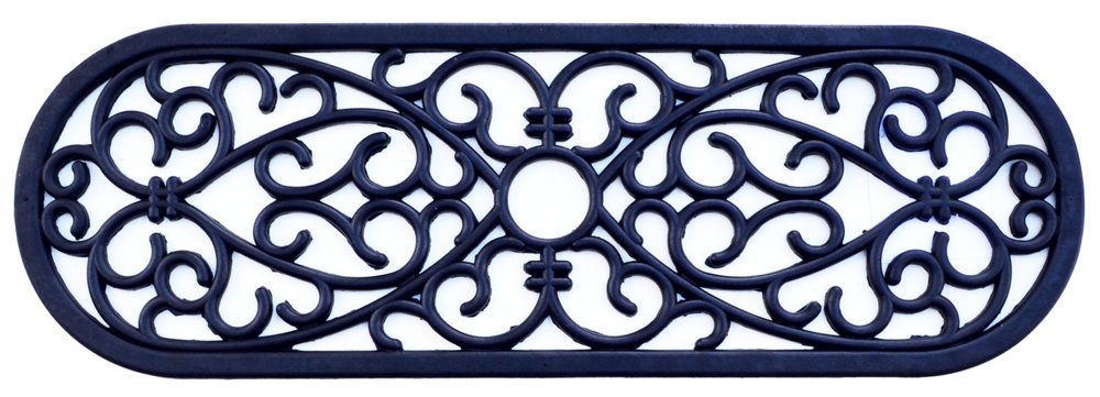10" X 30" Black Rubber Outdoor Door Mat