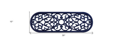 10" X 30" Black Rubber Outdoor Door Mat