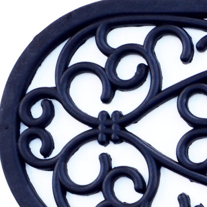 10" X 30" Black Rubber Outdoor Door Mat