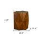 24" Brown Solid Wood End Table